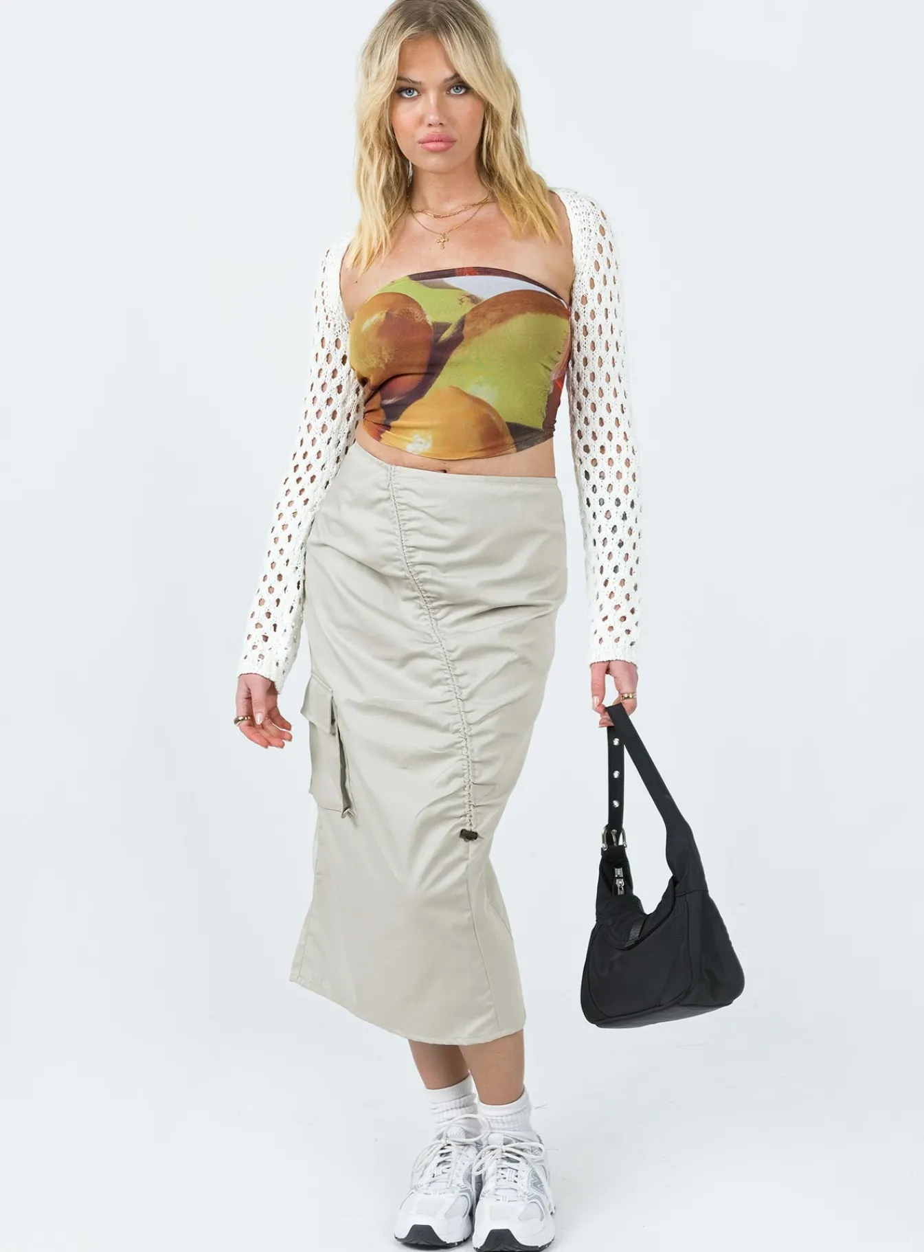 Princess Polly Motel Enore Skirt Oat Sale