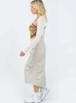 Princess Polly Motel Enore Skirt Oat Sale