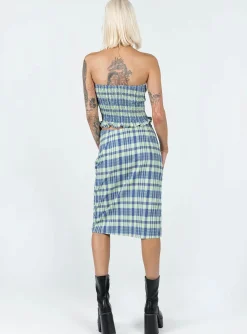 Princess Polly Motel Harriet Skirt Colourpop Check  Blue Online