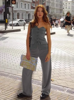 Princess Polly Motel Jabba Trouser  Charcoal Store