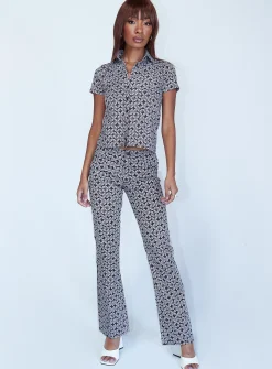 Princess Polly Motel Jopan Trouser Retro Tile  Multi Best Sale