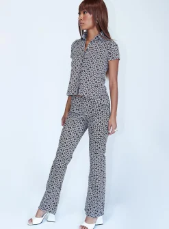 Princess Polly Motel Jopan Trouser Retro Tile  Multi Best Sale