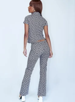 Princess Polly Motel Jopan Trouser Retro Tile  Multi Best Sale