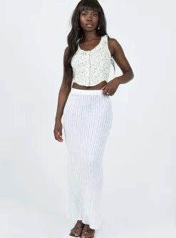 Princess Polly Motel Julka Top Pretty Petal Ivory White Fashion