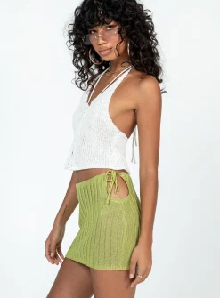 Princess Polly Motel Juna Skirt  Lime Cheap