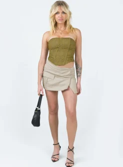 Princess Polly Motel Rhory Skirt  Oat Online