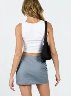 Princess Polly Motel Rhory Skirt Light  Grey Sale