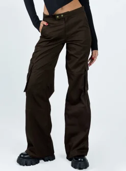 Princess Polly Motel Saul Trouser Dark Brown Cheap