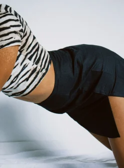 Princess Polly Motel Sheny Mini Skirt  Black Cheap