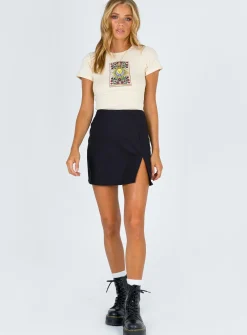 Princess Polly Motel Sheny Mini Skirt  Black Cheap