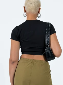 Princess Polly Motel Surtila Top  Black Fashion