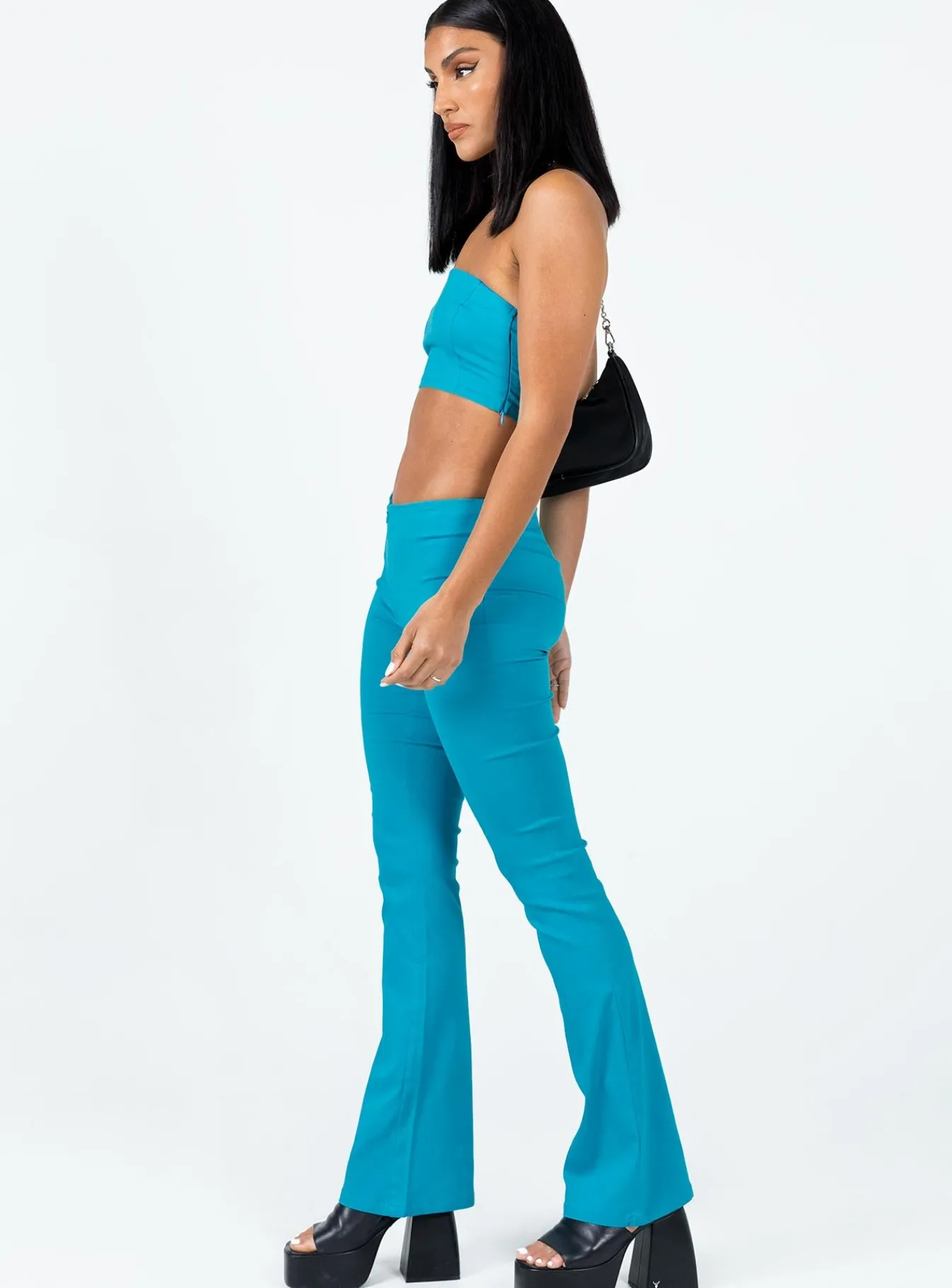 Princess Polly Motel Zenovia Trouser Tailoring Azure Blue Shop