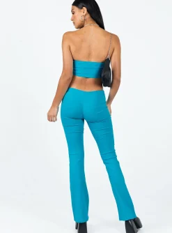 Princess Polly Motel Zenovia Trouser Tailoring Azure Blue Shop
