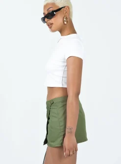 Princess Polly Motel Zephyr Skirt Olive Outlet
