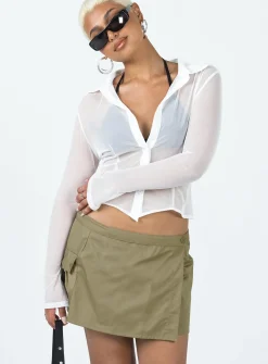 Princess Polly Motel Zephyr Skirt  Taupe Store