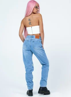 Princess Polly Moxie Straight Legjeans Denim Hot
