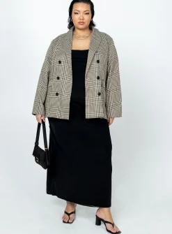 Princess Polly Mrs Nancy Blazercurve   Beige Fashion