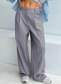 Princess Polly Mullholland Pants Slate Hot
