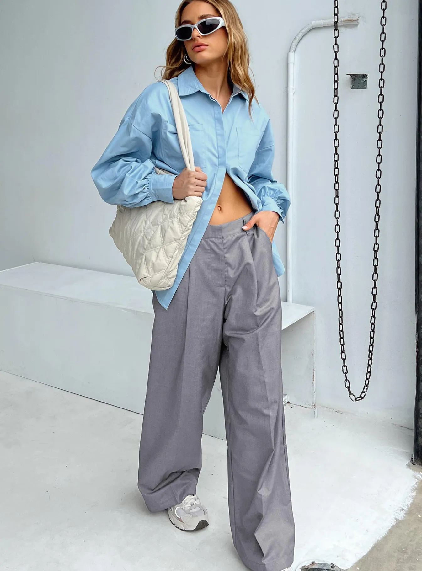 Princess Polly Mullholland Pants Slate Hot
