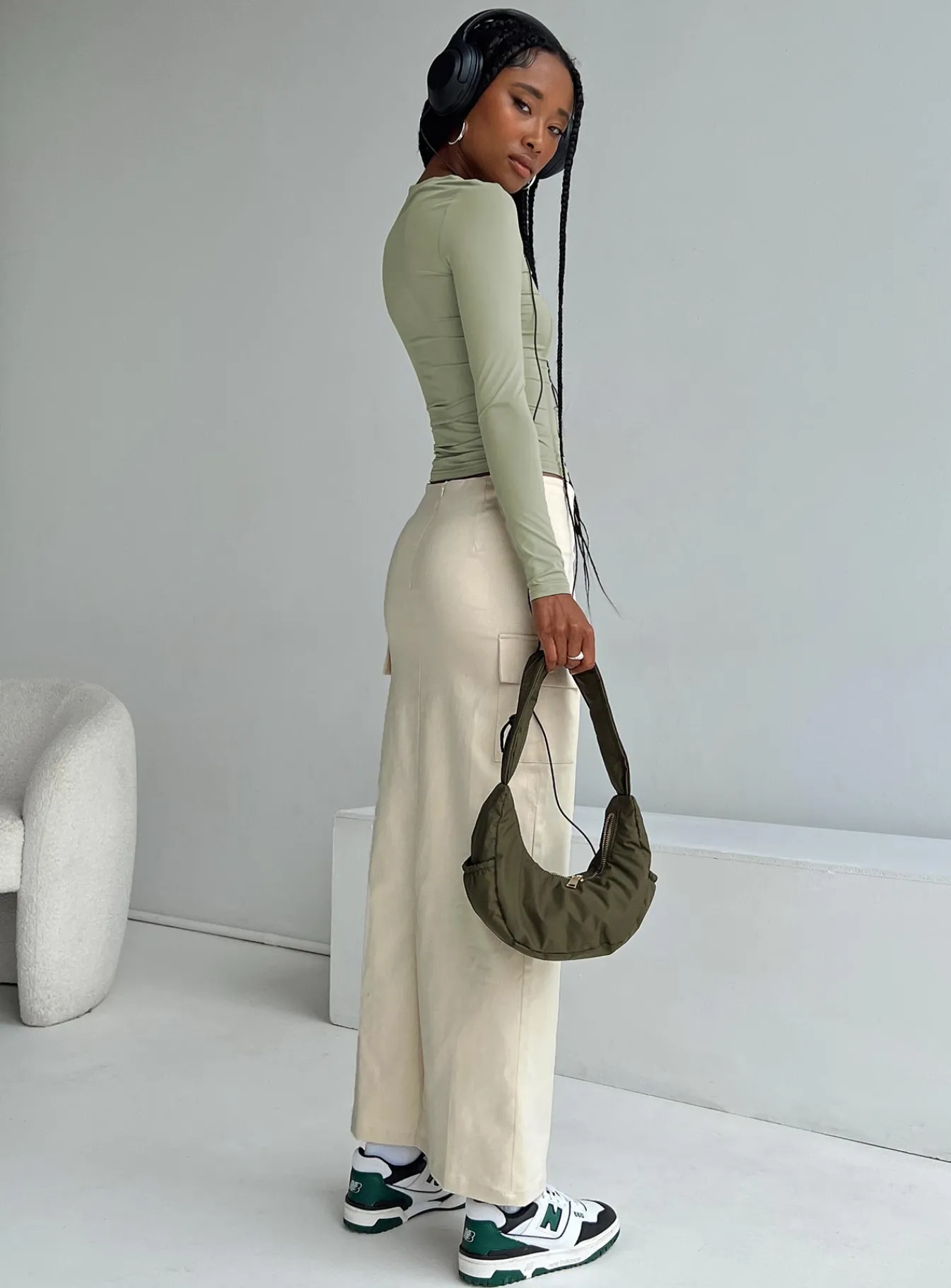 Princess Polly My Girl Maxi Skirt Beige Sale