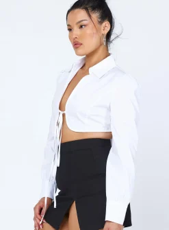 Princess Polly Myla Long Sleeve Top White Cheap