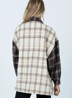 Princess Polly Myley Shirt  Brown Outlet