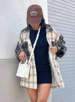 Princess Polly Myley Shirt  Brown Outlet