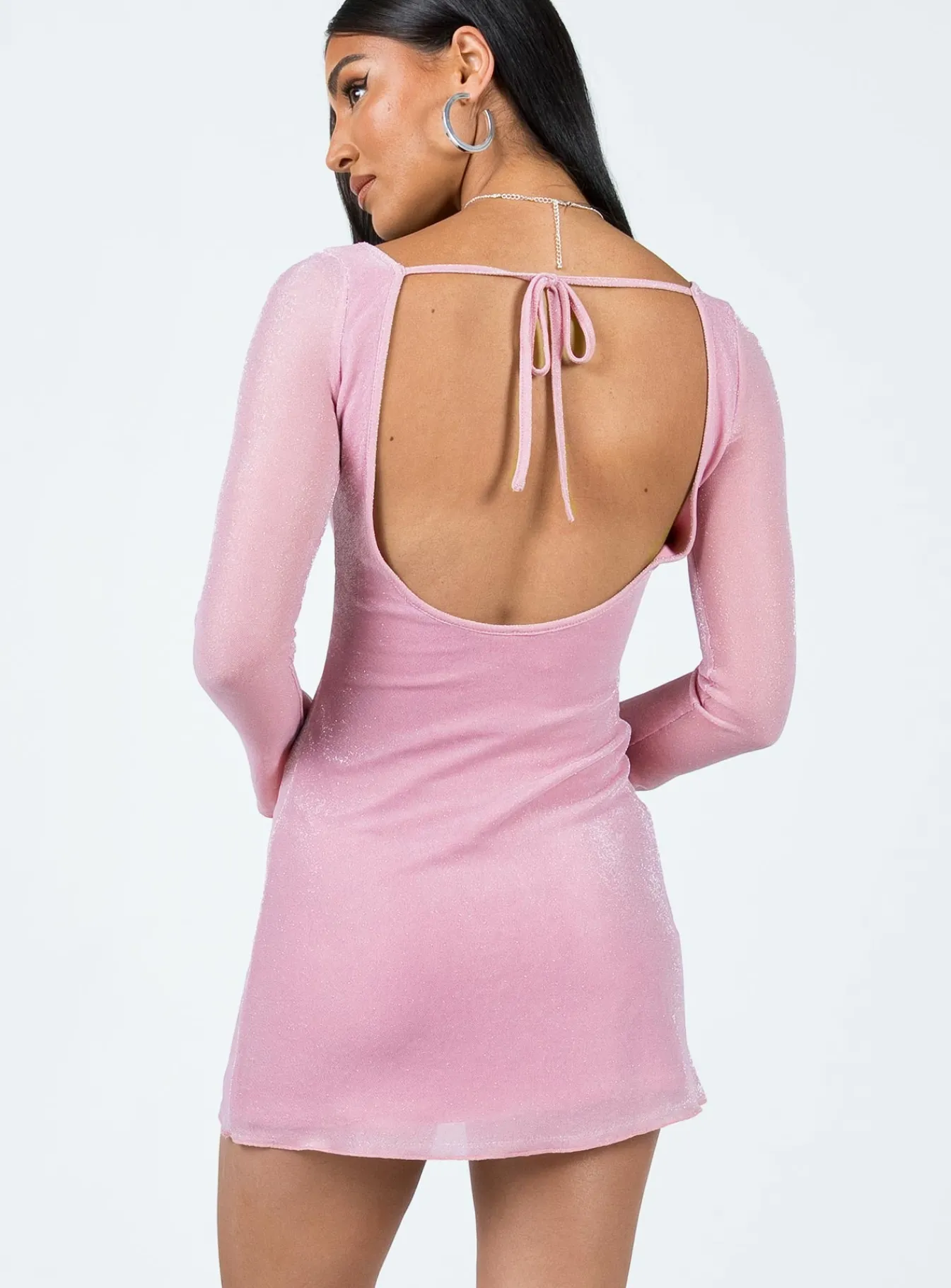Princess Polly Myrna Long Sleeve Mini Dress Purple Hot