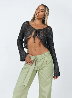 Princess Polly Mystical Long Sleeve Top  Black Store