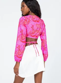 Princess Polly Nahla Knot Mini Skirt White Best