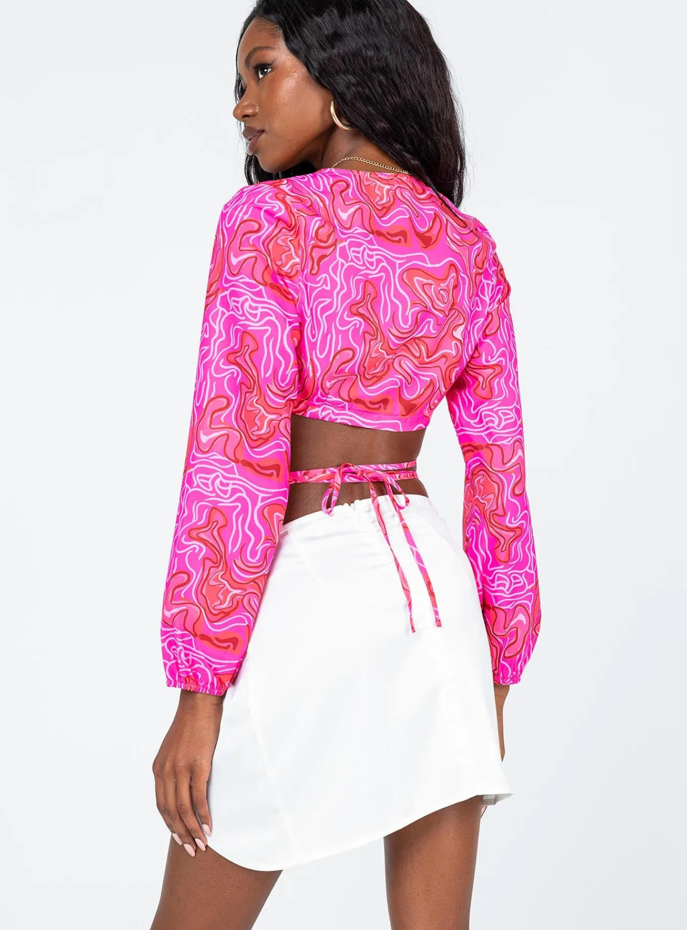 Princess Polly Nahla Knot Mini Skirt White Best