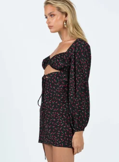 Princess Polly Nakita Long Sleeve Minifloral   Black Online