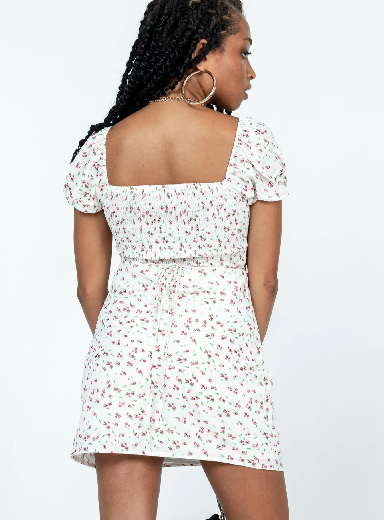 Princess Polly Nakita Mini Dressfloral White Discount