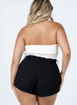 Princess Polly Nalah Shorts  Black Clearance