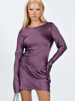 Princess Polly Namara Long Sleeve Mini Dress Purple Shop