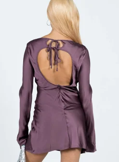 Princess Polly Namara Long Sleeve Mini Dress Purple Shop