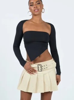 Princess Polly Nambour Mini Skirt  Beige Cheap