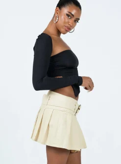 Princess Polly Nambour Mini Skirt  Beige Cheap