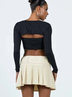 Princess Polly Nambour Mini Skirt  Beige Cheap