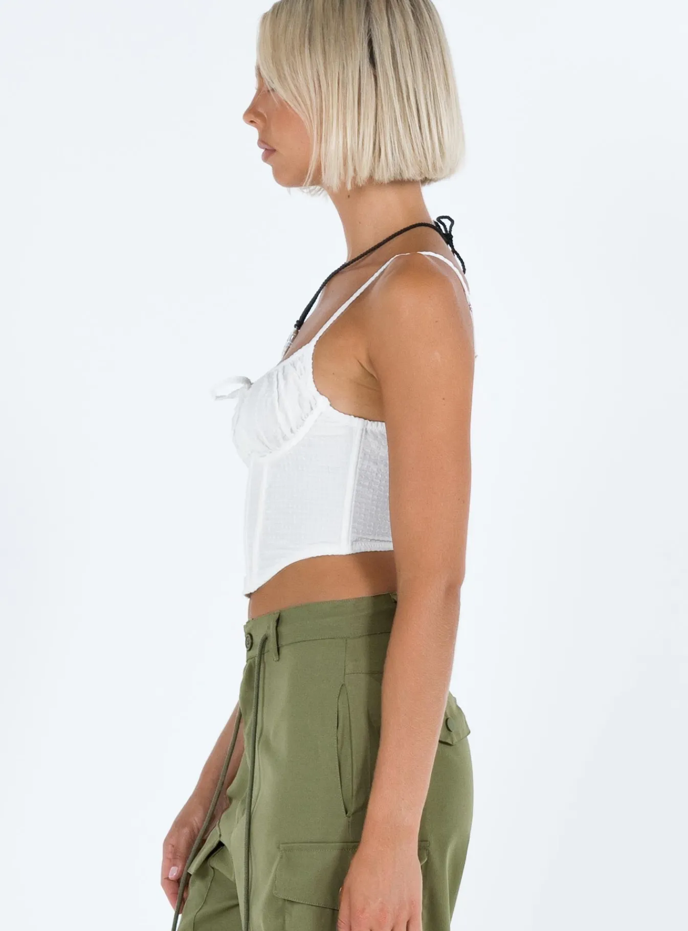 Princess Polly Nara Corset Top Ivory Hot