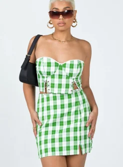 Princess Polly Natalia Mini Skirt  Green Best