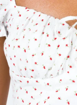 Princess Polly Natalina Mini Dress White / Red Shop
