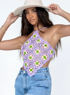 Princess Polly Neila Top  Purple Best Sale