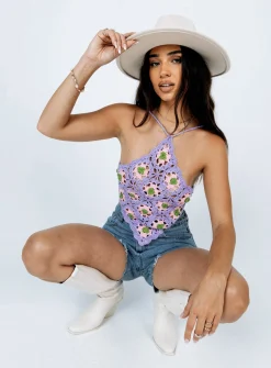 Princess Polly Neila Top  Purple Best Sale