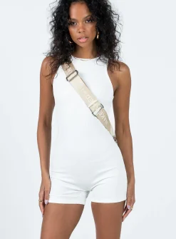 Princess Polly Nelda Romper  White New