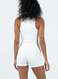 Princess Polly Nelda Romper  White New