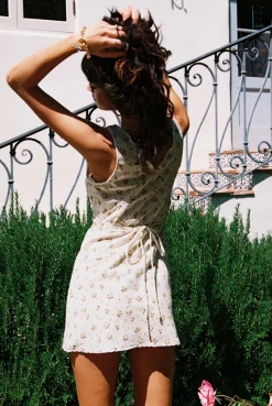 Princess Polly Nellie Mini Dress White / Yellow Floral Cheap