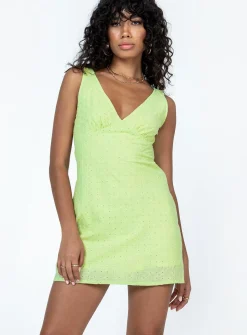 Princess Polly Nellie Mini Dress  Green Flash Sale