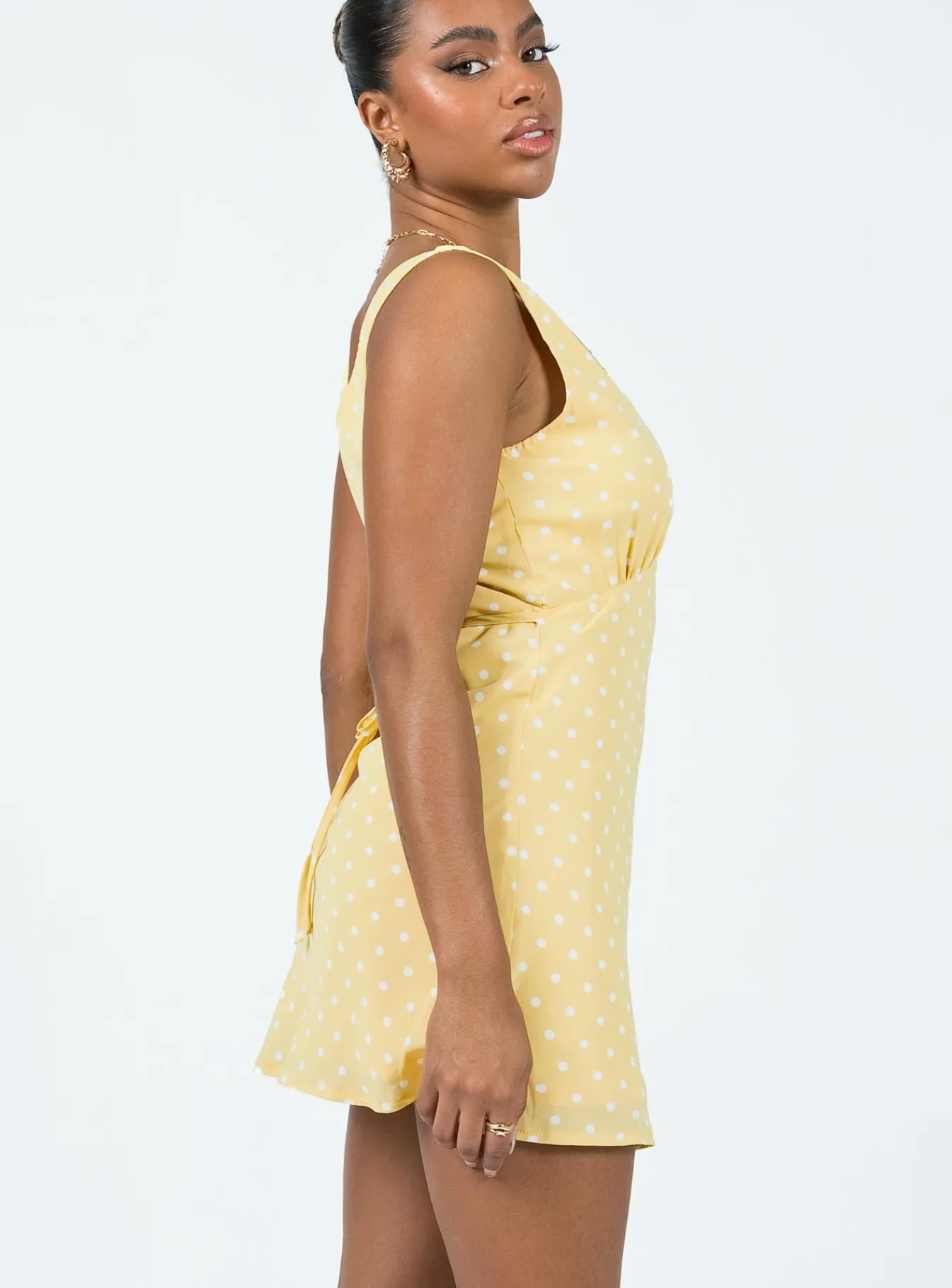 Princess Polly Nellie Mini Dress Yellow Polka Dot Best Sale
