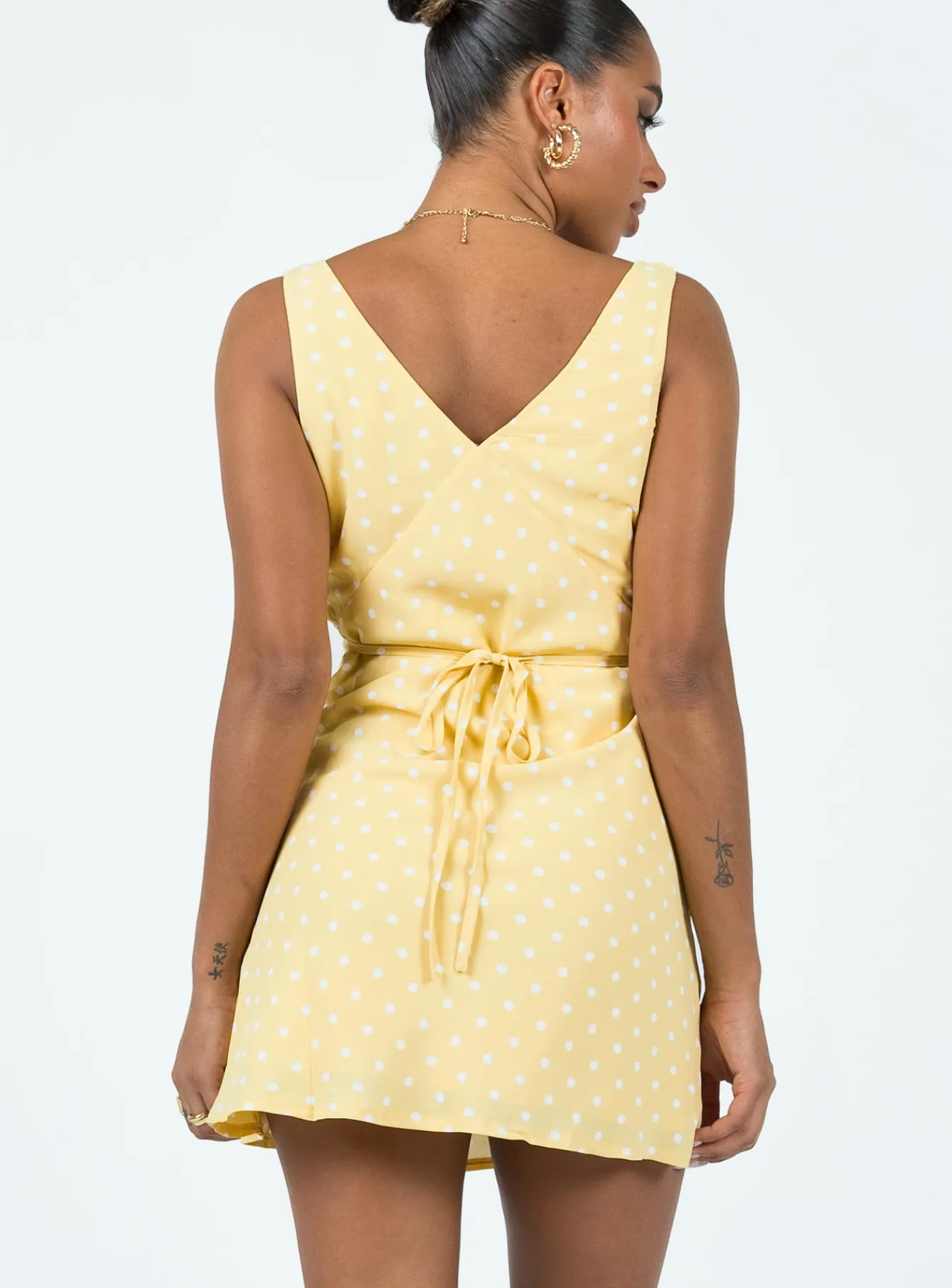 Princess Polly Nellie Mini Dress Yellow Polka Dot Best Sale